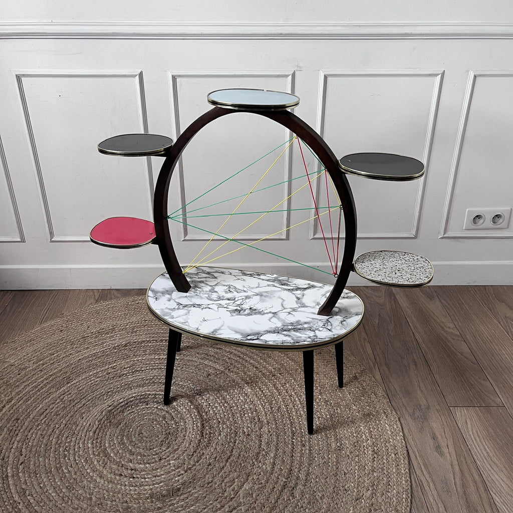 Porte-plantes en Formica années 60