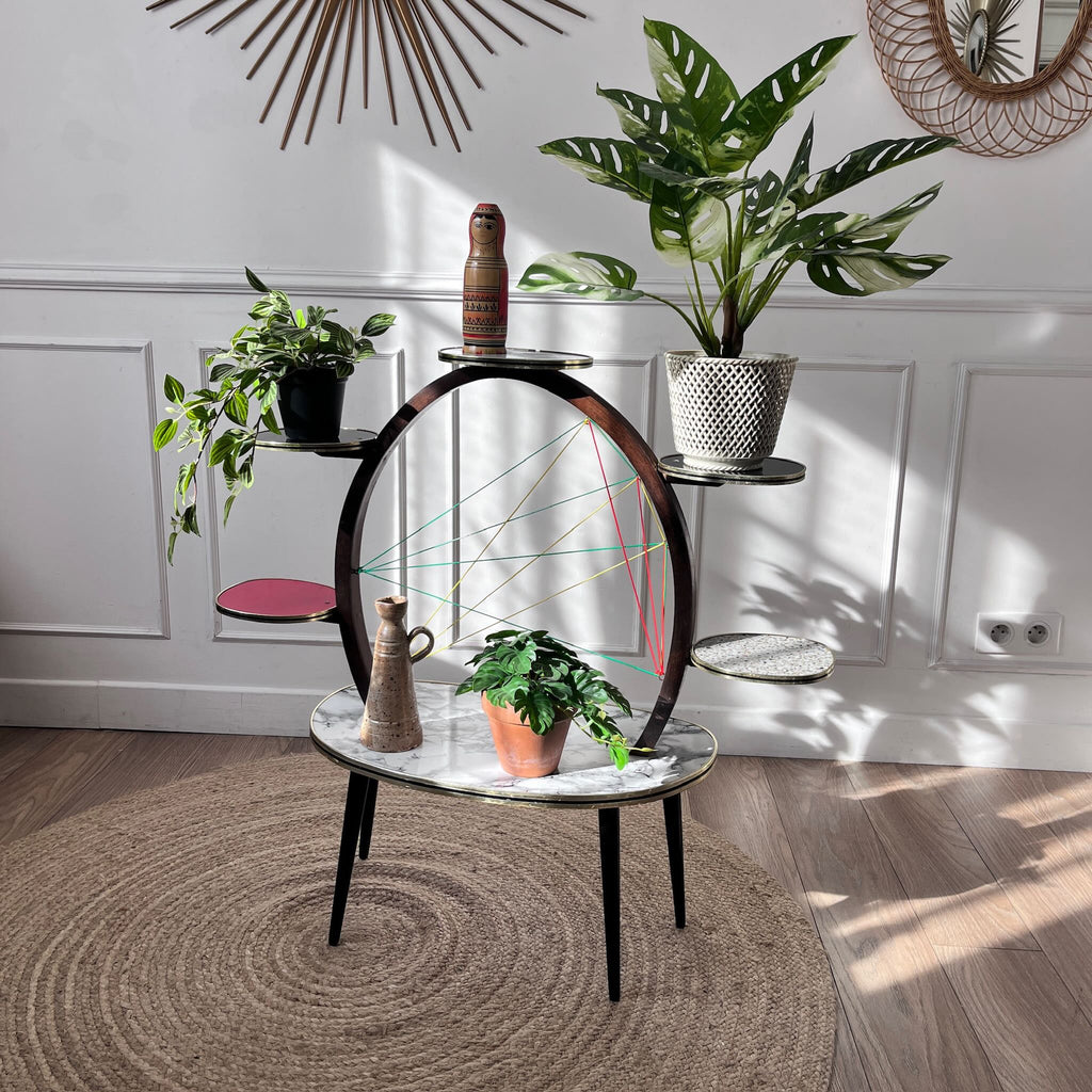 Porte-plantes en Formica années 60