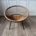 Fauteuil rotin vintage