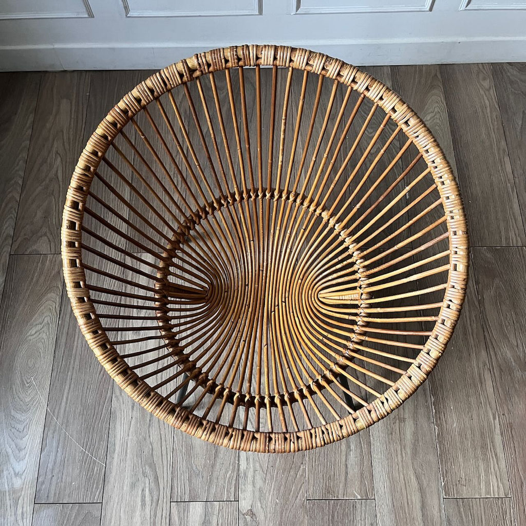 Fauteuil rotin vintage