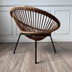 Fauteuil rotin vintage