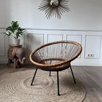 Fauteuil rotin vintage