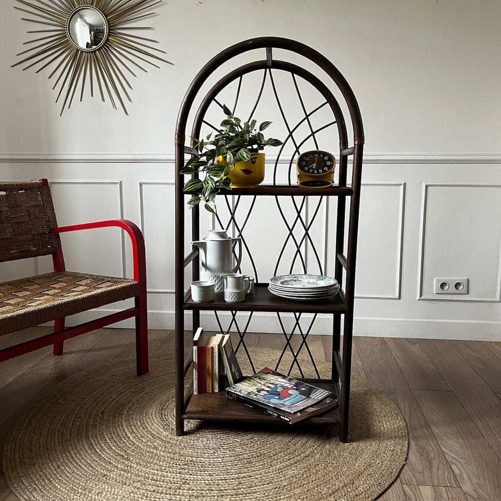 Petite étagère en rotin