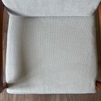 Fauteuil scandinave tissu blanc