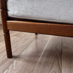 Fauteuil scandinave tissu blanc