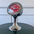 Réveil vintage Europa chrome et rouge