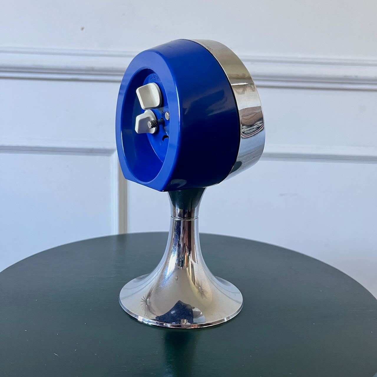 Réveil vintage Europa chrome et bleu