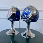 Réveil vintage Europa chrome et bleu