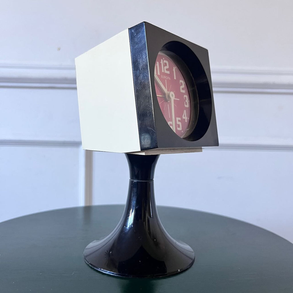 Réveil vintage Europa carré noir