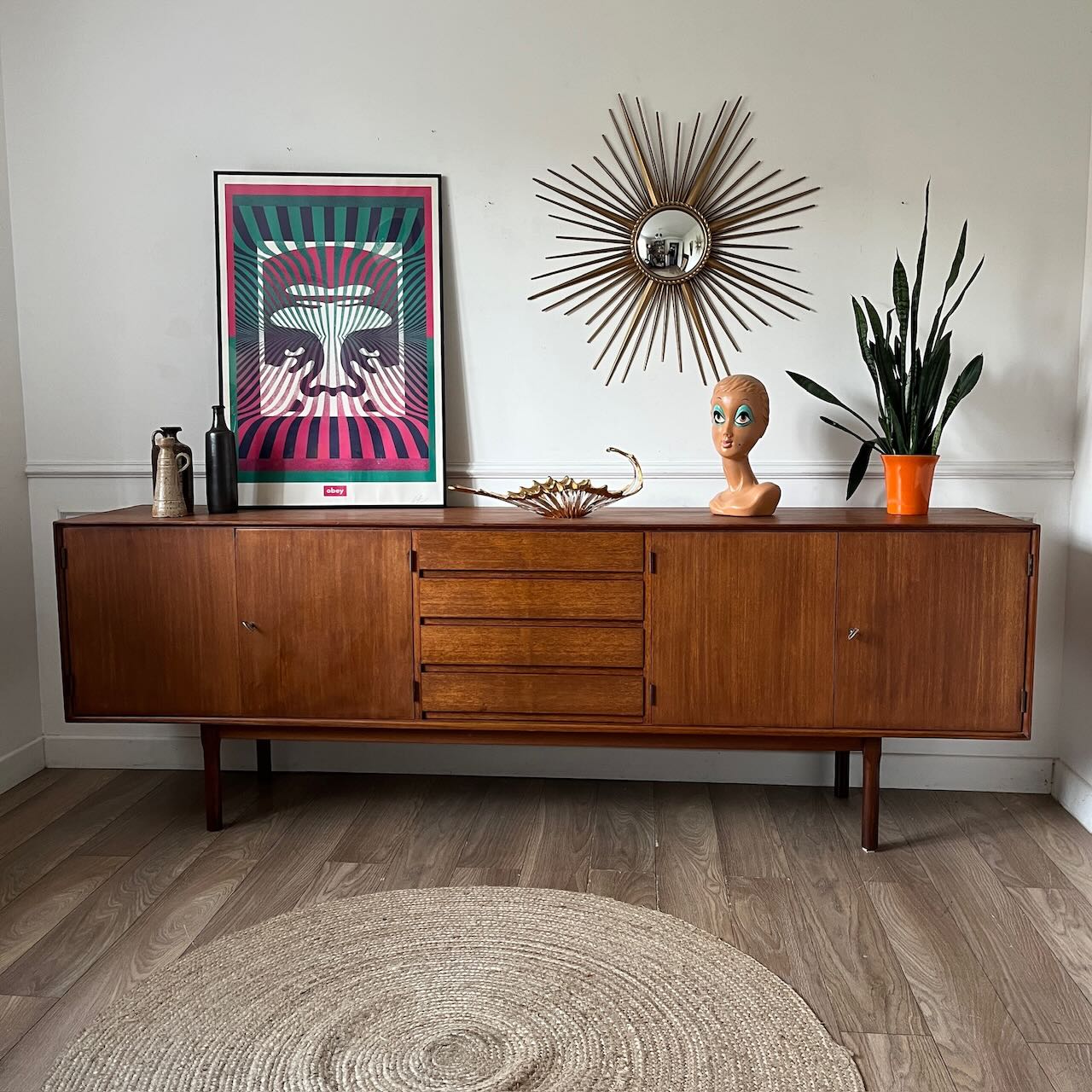 Enfilade en teck années 1960