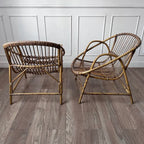 Paire de fauteuils en rotin