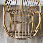 Paire de fauteuils en rotin