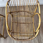 Paire de fauteuils en rotin