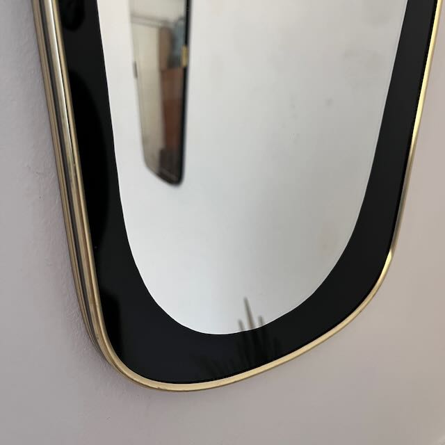 Grand miroir rétroviseur années 50