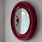 Grand miroir rouge 70's - 3