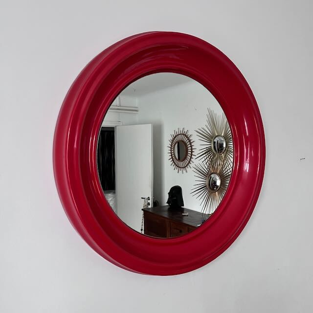 Grand miroir rouge 70's 6