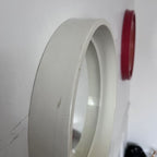 Miroir rond en plastique blanc 70's