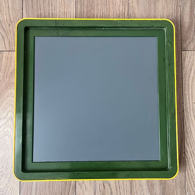 Miroir vintage en plastique jaune 5