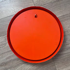 Miroir vintage rond en plastique orange 5