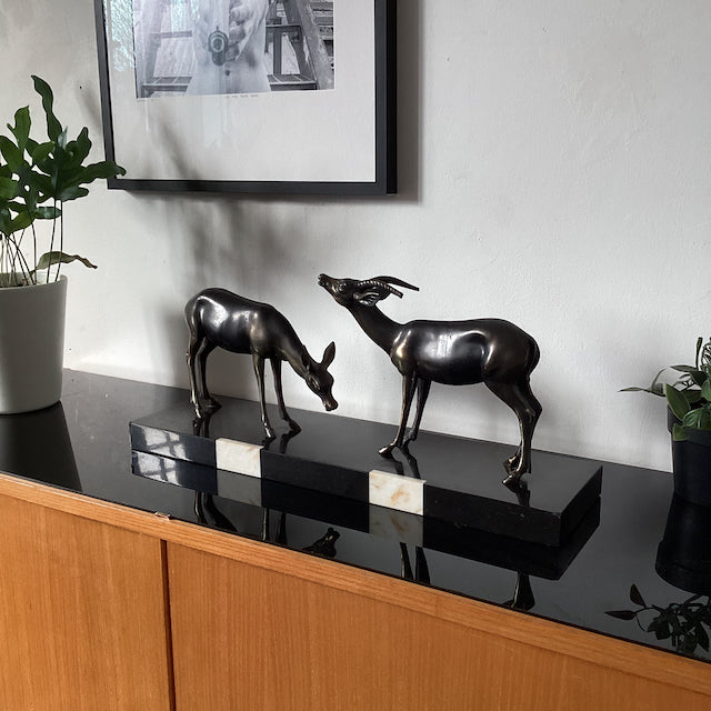 Sculpture Gazelles Art Déco