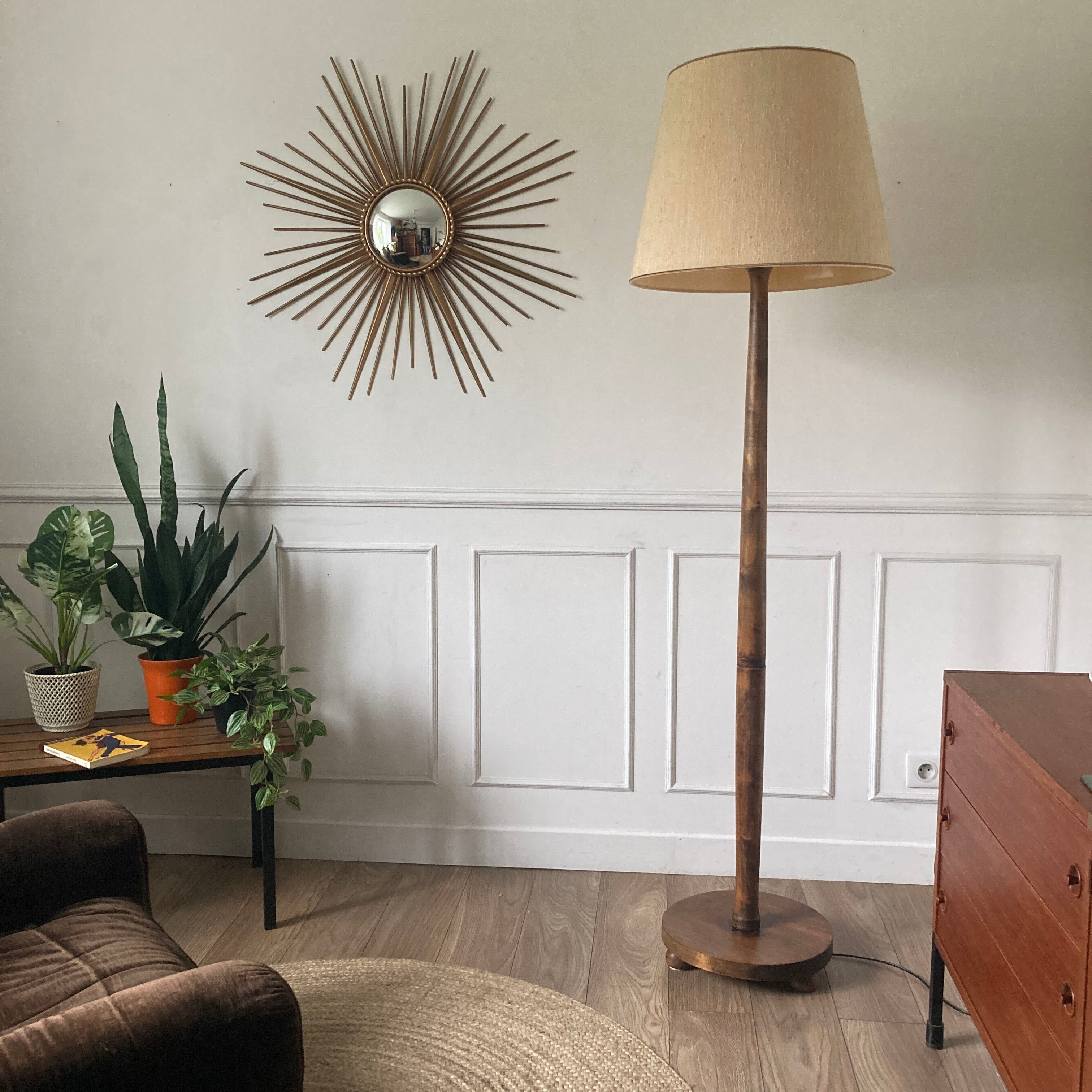 Lampadaire tout bois