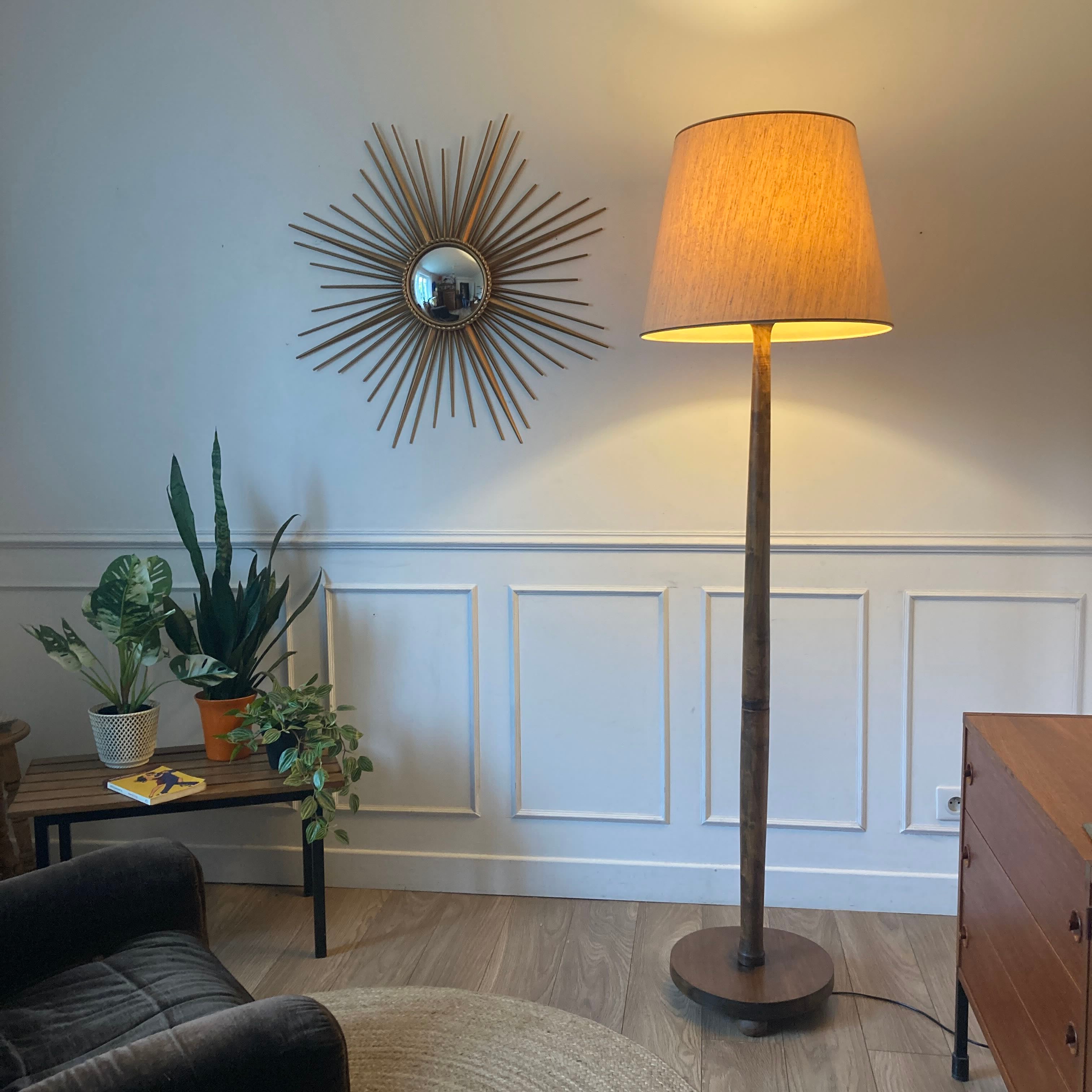 Lampadaire tout bois