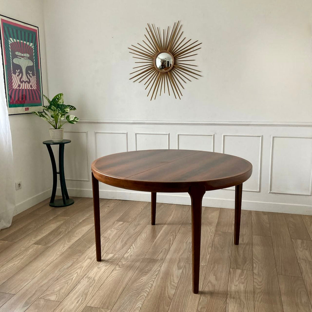 Table à manger en palissandre, 4 à 6 personnes