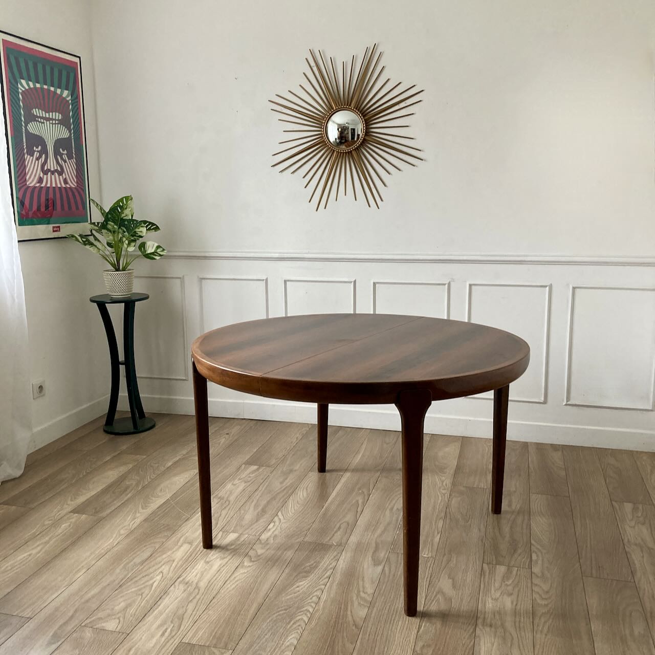 Table à manger en palissandre, 4 à 6 personnes