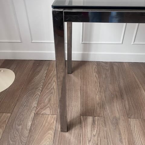 Bureau chrome et verre