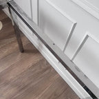 Bureau chrome et verre