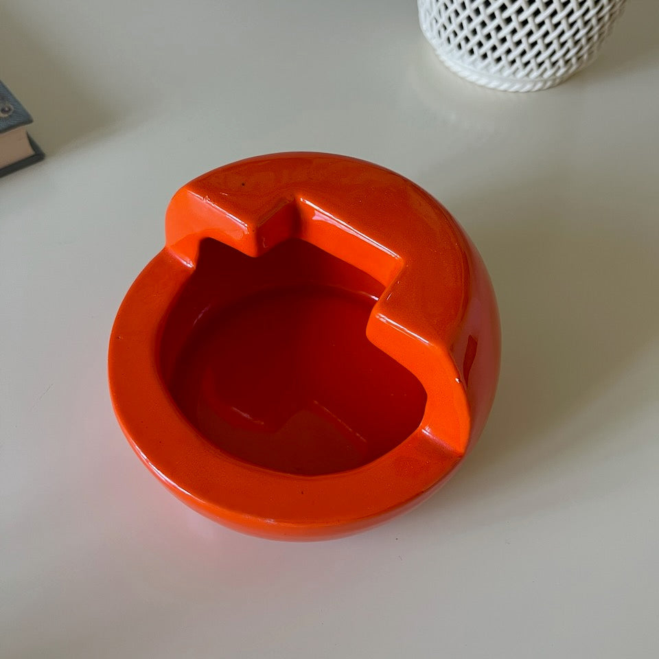 Cendrier orange vintage