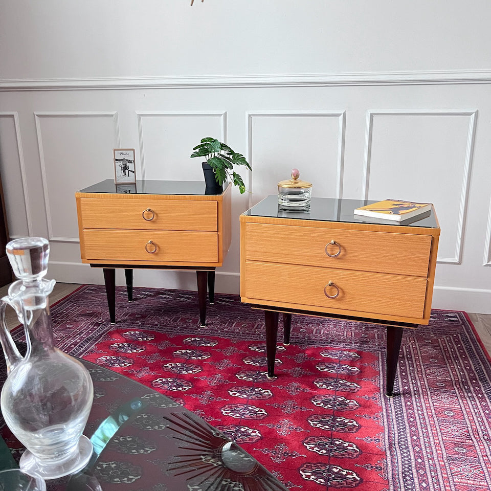 Paire de chevets vintage