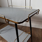 Desserte vintage à motifs damiers