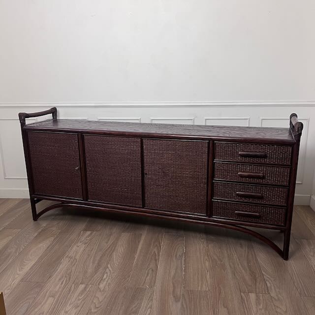 Enfilade en rotin et cannage