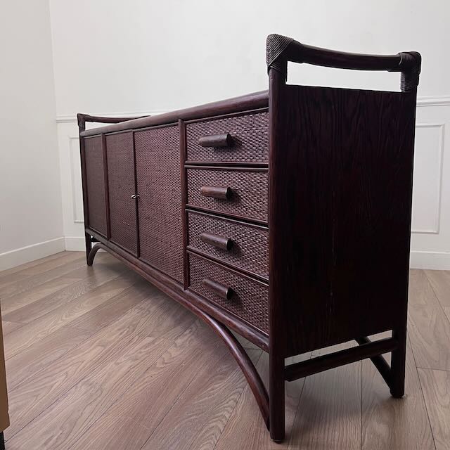 Enfilade en rotin et cannage
