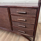 Enfilade en rotin et cannage