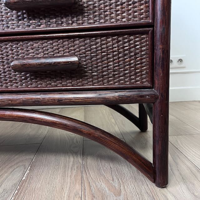 Enfilade en rotin et cannage