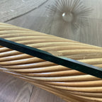 Grande table basse en rotin vintage