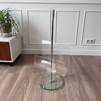 Porte-revues en plexiglass et verre