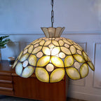 Suspension en nacre et laiton vintage