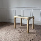 Table basse rotin doré