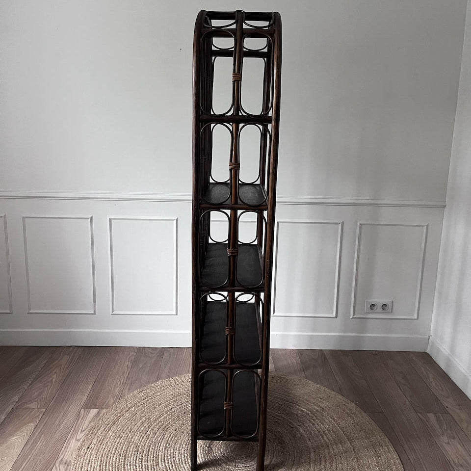 Etagère en rotin vintage
