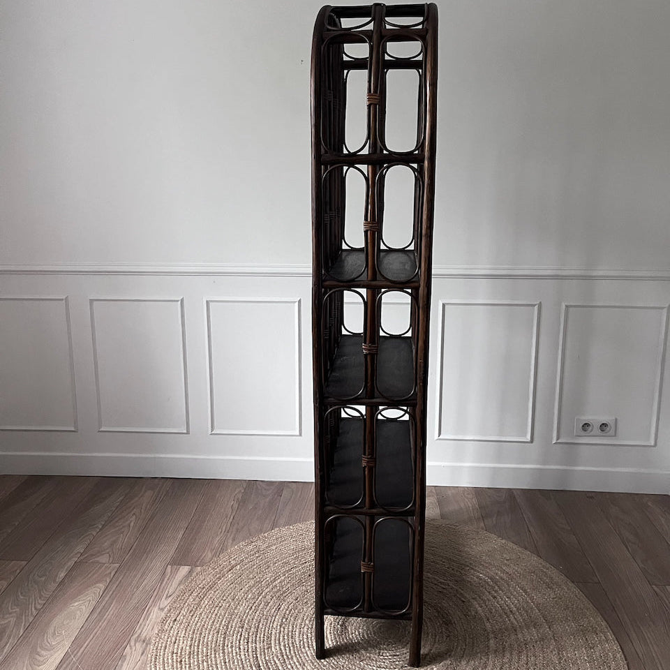 Etagère en rotin vintage