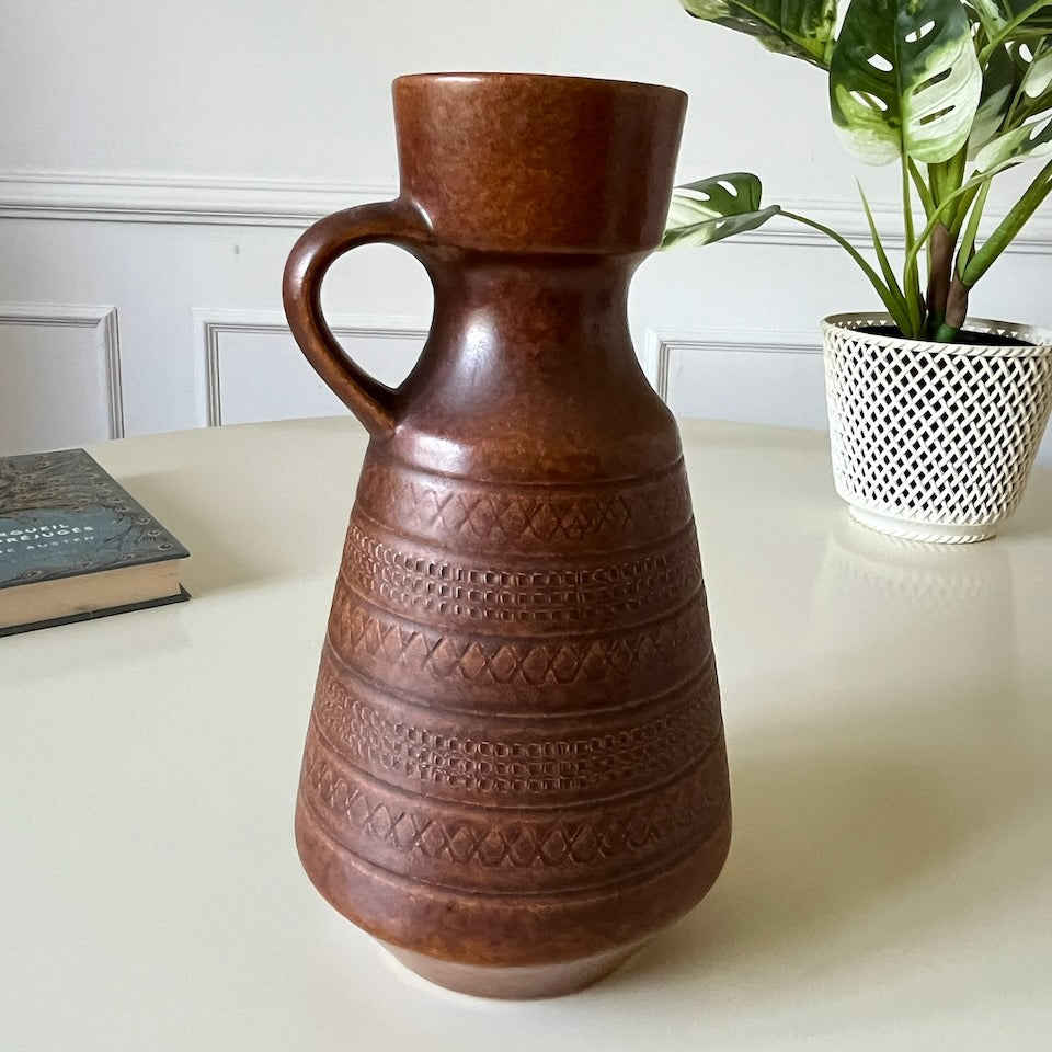 Vase West-Germany marron