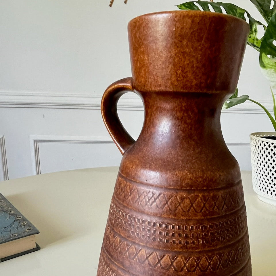 Vase West-Germany marron