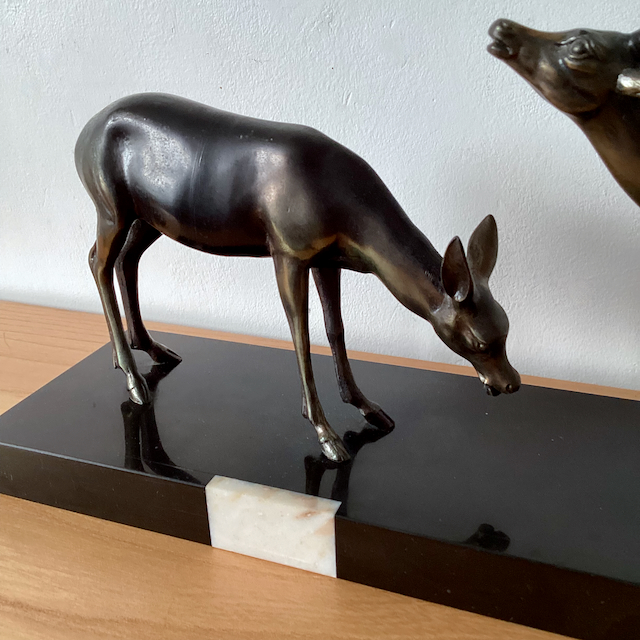 Sculpture Gazelles Art Déco