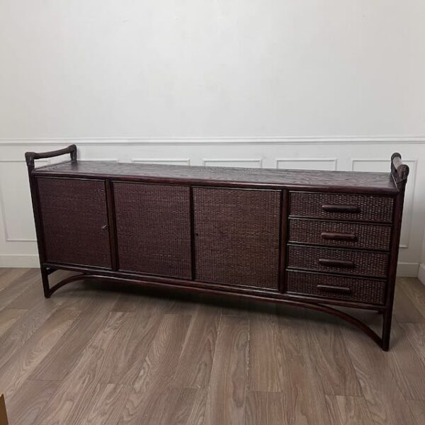 Enfilade en rotin et cannage